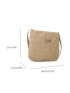 Medium Straw Bag Patch Decor Vacation Zipper Adjustable-strap