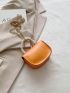 Simple Flap Purse, Women's Trendy Saddle Bag, Cute Solid Color Bag