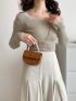 Simple Flap Purse, Women's Trendy Saddle Bag, Cute Solid Color Bag