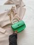 Simple Flap Purse, Women's Trendy Saddle Bag, Cute Solid Color Bag