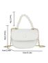 Simple Flap Purse, Women's Trendy Saddle Bag, Cute Solid Color Bag