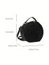 Mini Round Handbag Crossbody Bag, Women's Top Handle Purse
