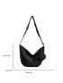 Solid Color Casual Hobo Bag With Coin Purse For Outdoor/Commute