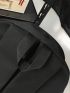 Letter Printed Functional Backpack With Multiple Pockets & Release Buckles