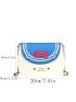 Bow Decor Crossbody Bag, Cute Saddle Handbag Pu