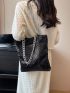 Fashionable Large Capacity Sequin Thick Chain Single Shoulder Crossbody Bag