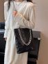 Fashionable Large Capacity Sequin Thick Chain Single Shoulder Crossbody Bag