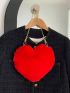 Small Novelty Bag Heart Design Red Minimalist