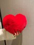 Small Novelty Bag Heart Design Red Minimalist