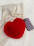 Small Novelty Bag Heart Design Red Minimalist