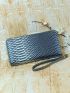 Snakeskin Embossed Long Wallet PU Fashionable