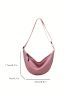 Small Hobo Bag Pink Minimalist Adjustable Strap