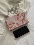 Mini Floral Graphic Chain Strap Box Bag Pink Fashionable