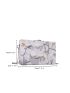 Mini Floral Graphic Chain Strap Box Bag Grey Fashionable