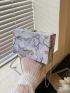 Mini Floral Graphic Chain Strap Box Bag Grey Fashionable