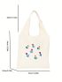 Floral Pattern Shopper Bag Polyester Casual