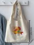 Fish Pattern Shopper Bag Polyester Casual