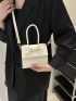 Mini Square Bag Bow Decor Flap PU Fashionable