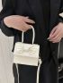 Mini Square Bag Bow Decor Flap PU Fashionable