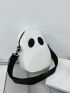 Cute Ghost Purse, Women's Pu Crossbody Bag, Shoulder Bag For Girls