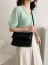 Minimalist Flap Square Bag Solid Color