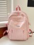 Medium Classic Backpack Letter Patch Decor For School