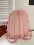 Medium Classic Backpack Letter Patch Decor For School