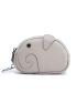 Elephant Design Coin Case Genuine Leather