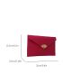 Crocodile Embossed Felt Handbag, Metal Decor Envelope Bag, Trendy Clutch Purse For Women