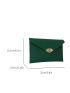 Crocodile Embossed Felt Handbag, Metal Decor Envelope Bag, Trendy Clutch Purse For Women