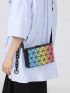 Mini Colorblock Box Bag Geometric Pattern