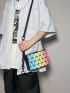 Mini Colorblock Box Bag Geometric Pattern