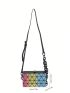 Mini Colorblock Box Bag Geometric Pattern