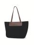 Small Shopper Bag Snap Button Casual