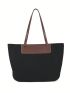 Small Shopper Bag Snap Button Casual