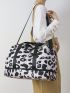 Leopard Pattern Travel Bag Polyester Large Capacity Sporty