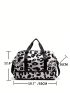 Leopard Pattern Travel Bag Polyester Large Capacity Sporty