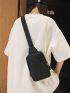 Mini Minimalist Sling Bag Solid Black