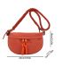 Fashionable Trendy Women's Simple Solid Color Saddle Bag