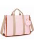 Minimalist Laptop Tote Bag for Women Work 15.6 inch Canvas Shoulder Bags Computer Messenger Purse Teacher Handbag Office Briefcase