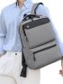 Two Tone Laptop Backpack Zipper Adjustable Strap Casual