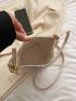 Mini Bucket Bag Adjustable Strap Zipper Minimalist Pu