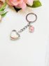 Sequin Decor Clear Ball & Heart Design Bag Charm