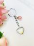 Sequin Decor Clear Ball & Heart Design Bag Charm