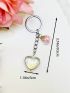 Sequin Decor Clear Ball & Heart Design Bag Charm