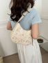 Flower Embroider Straw Bag Woven Beach Bag For Women