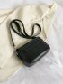 Mini Square Bag Turn-Lock Flap Elegant Black