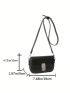 Mini Square Bag Turn-Lock Flap Elegant Black