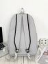 Letter Graphic Laptop Backpack Lightweight Zipper Fashion