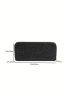 Black Fashionable Sparkly Decor Long Wallet